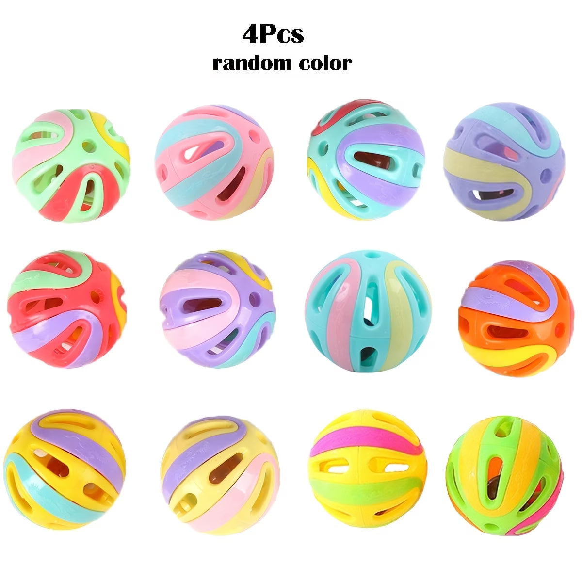 Interactive Bell Cat Toy Balls – Hollow Bite-Resistant Pack