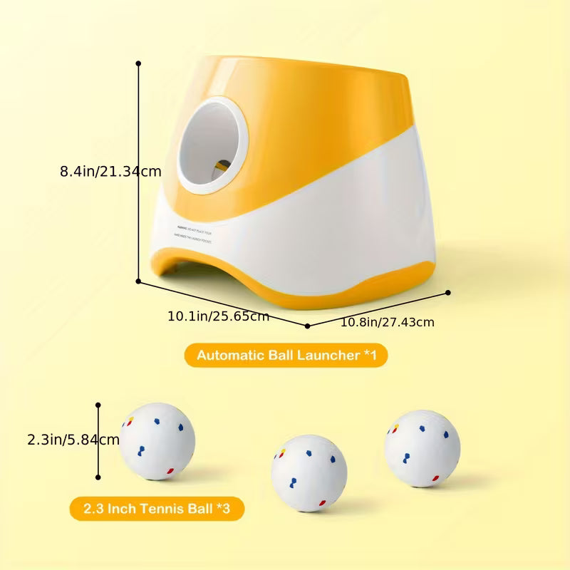 Automatic Ball Launcher for Dogs – Adjustable Indoor Outdoor Dog Ball Thrower
