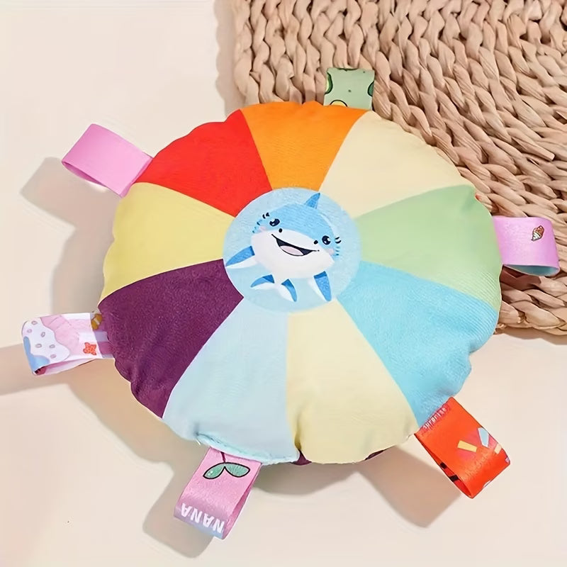 Colorful Squeaky Plush Disc Dog Toys for All Breeds 2 Pack