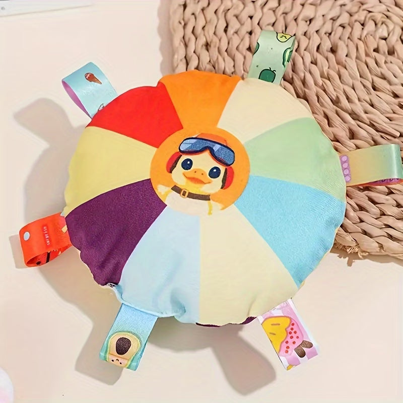 Colorful Squeaky Plush Disc Dog Toys for All Breeds 2 Pack