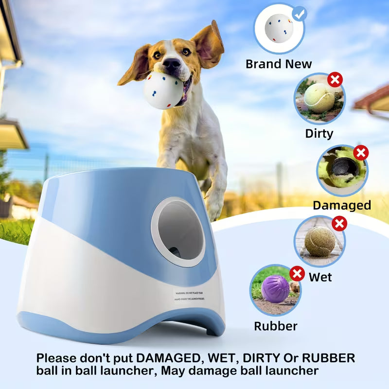 Automatic Ball Launcher for Dogs – Adjustable Indoor Outdoor Dog Ball Thrower