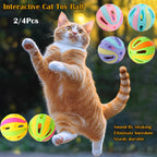 Interactive Bell Cat Toy Balls – Hollow Bite Resistant Pack for Indoor Cats