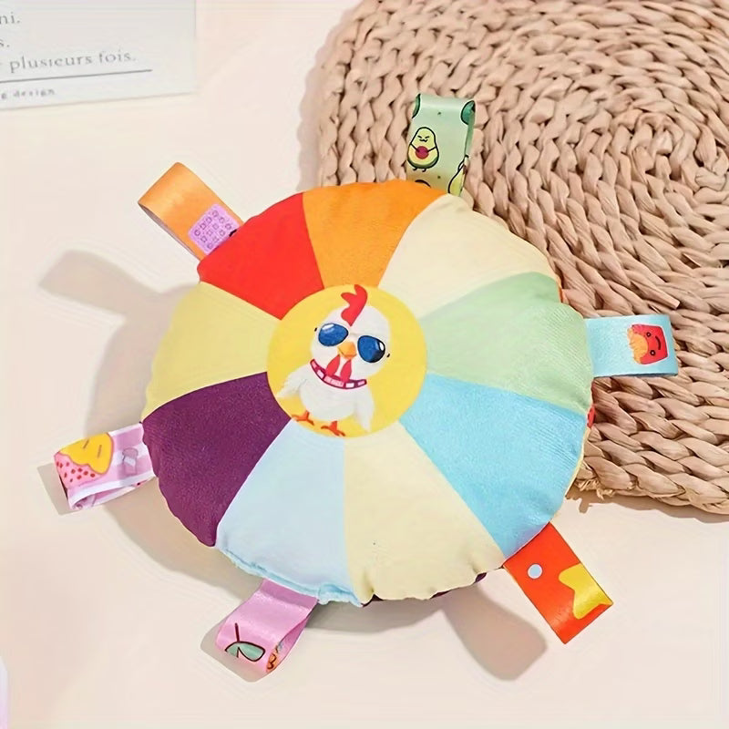 Colorful Squeaky Plush Disc Dog Toys for All Breeds 2 Pack