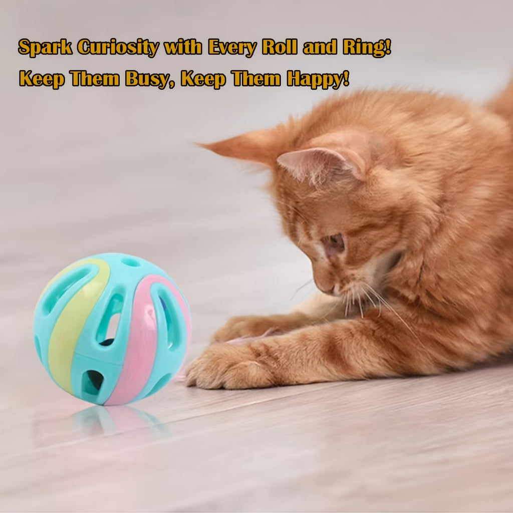 Interactive Bell Cat Toy Balls – Hollow Bite-Resistant Pack