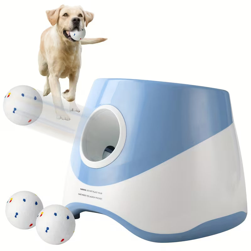 Automatic Ball Launcher for Dogs – Adjustable Indoor Outdoor Dog Ball Thrower
