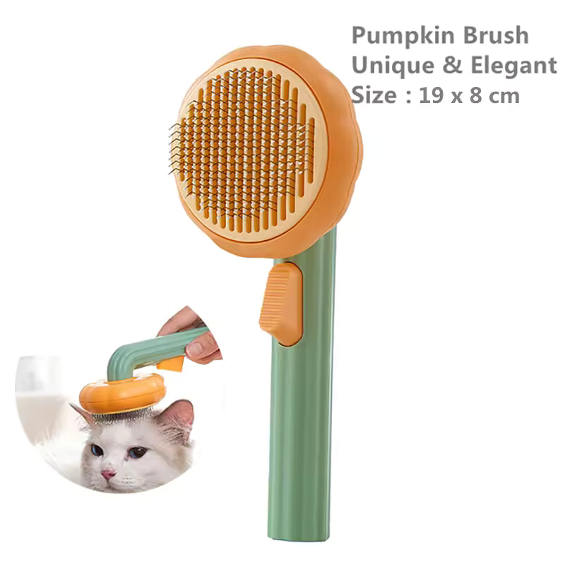 Self-Cleaning Slicker Brush for Cats & Dogs | One-Click Pet Hair Shedding Comb