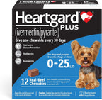 Heartgard Plus Chewables for Dogs (ivermectin/pyrantel) – 0-25 lbs