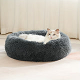 Donut Cat Bed – Calming Plush Round Cat Bed for Indoor Cats All Seasons – photo 3