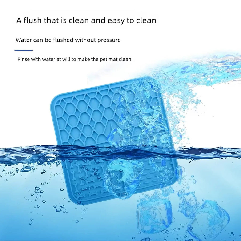Calming Silicone Pet Lick Mat | Slow Feeder & Bath Distraction with Suction Cups