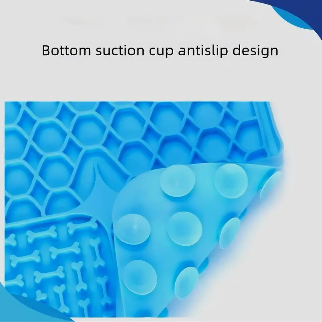 Calming Silicone Pet Lick Mat | Slow Feeder & Bath Distraction with Suction Cups