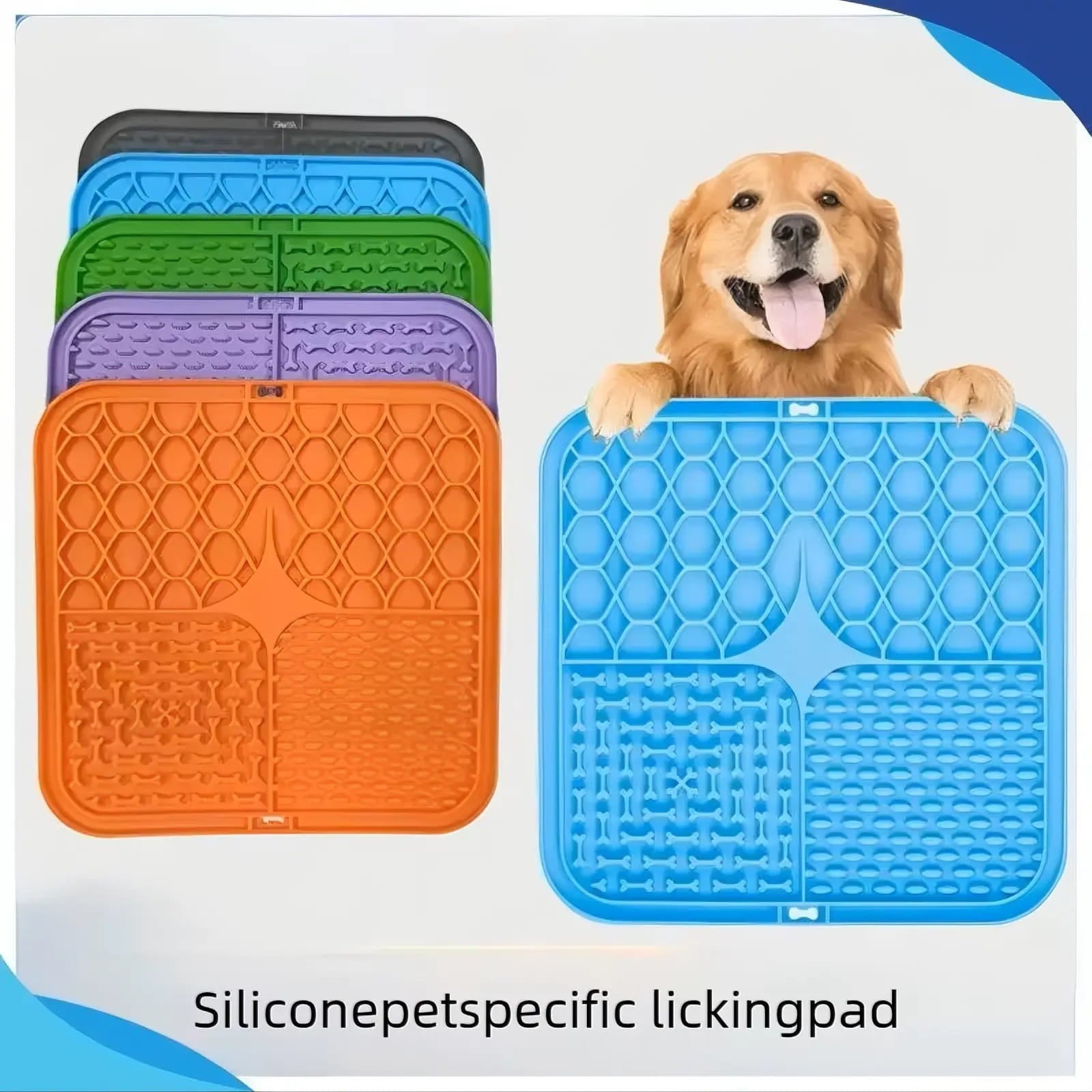 Calming Silicone Pet Lick Mat | Slow Feeder & Bath Distraction with Suction Cups