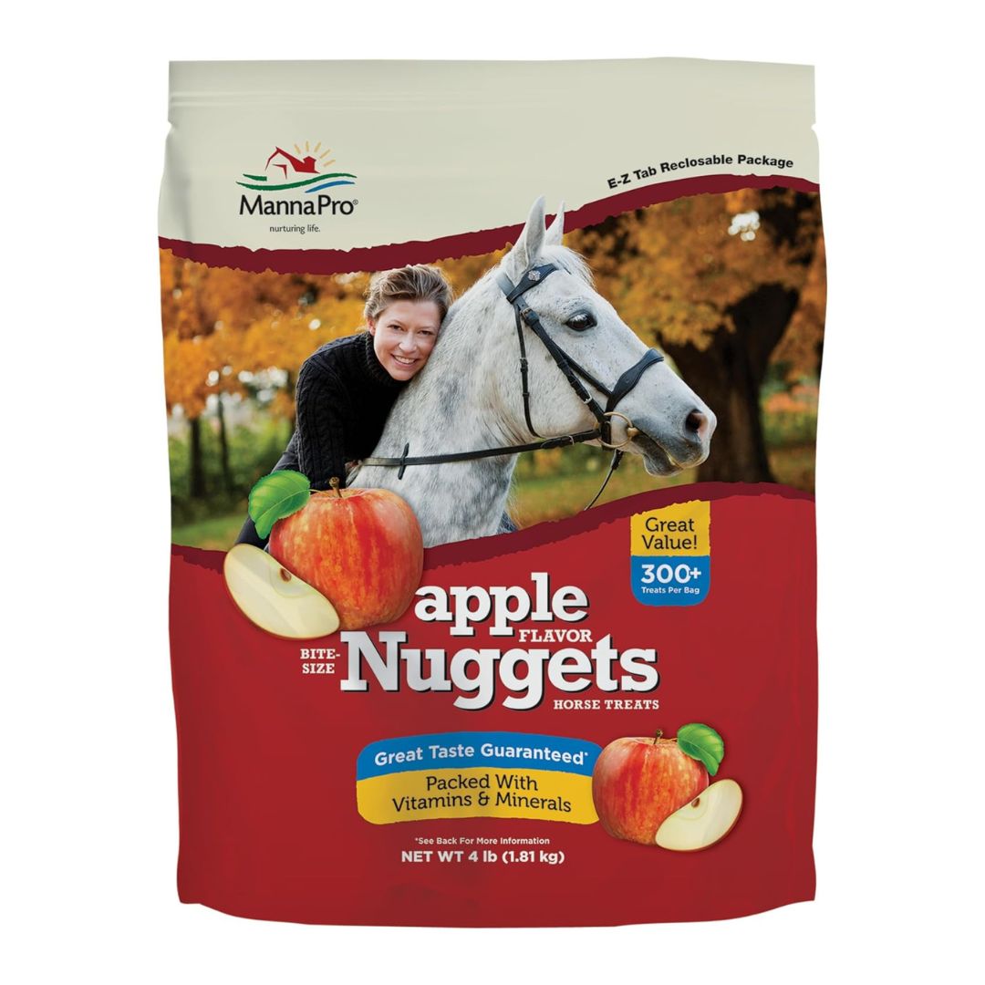 Manna Pro Apple Bite-Size Nuggets Horse Treats 4 lb