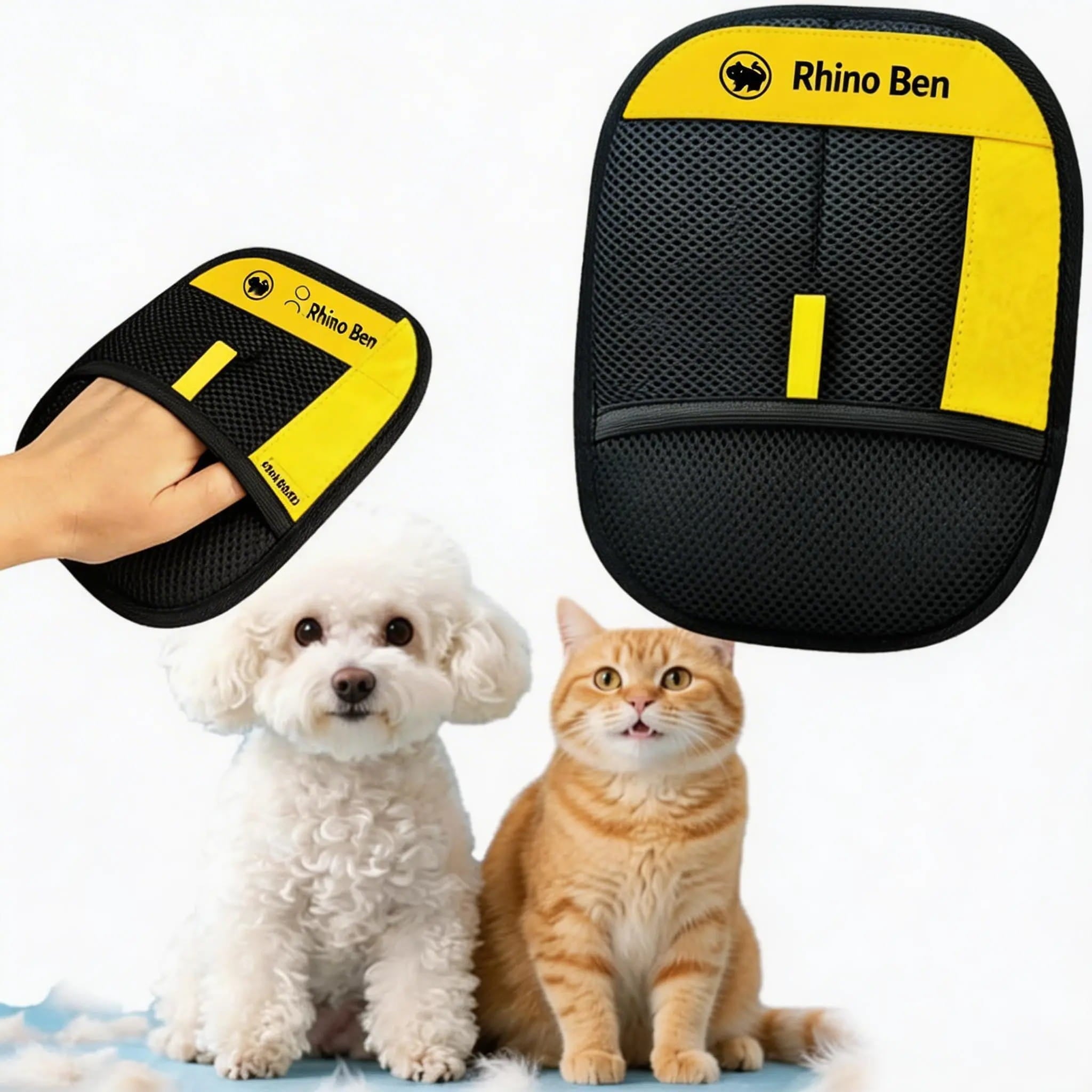 Double-Sided Pet Grooming & Hair Removal Glove | Deshedding Massage Tool for Dogs & Cats