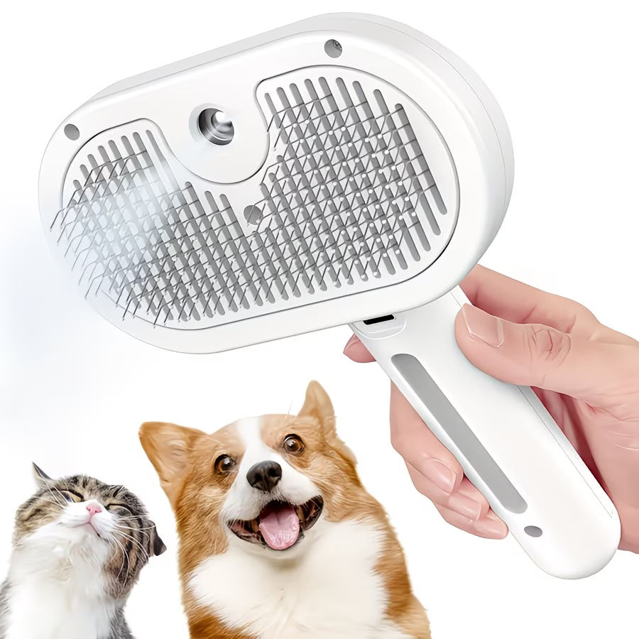 3-in-1 Steam Pet Hair Remover & Anti-Shedding Grooming Brush
