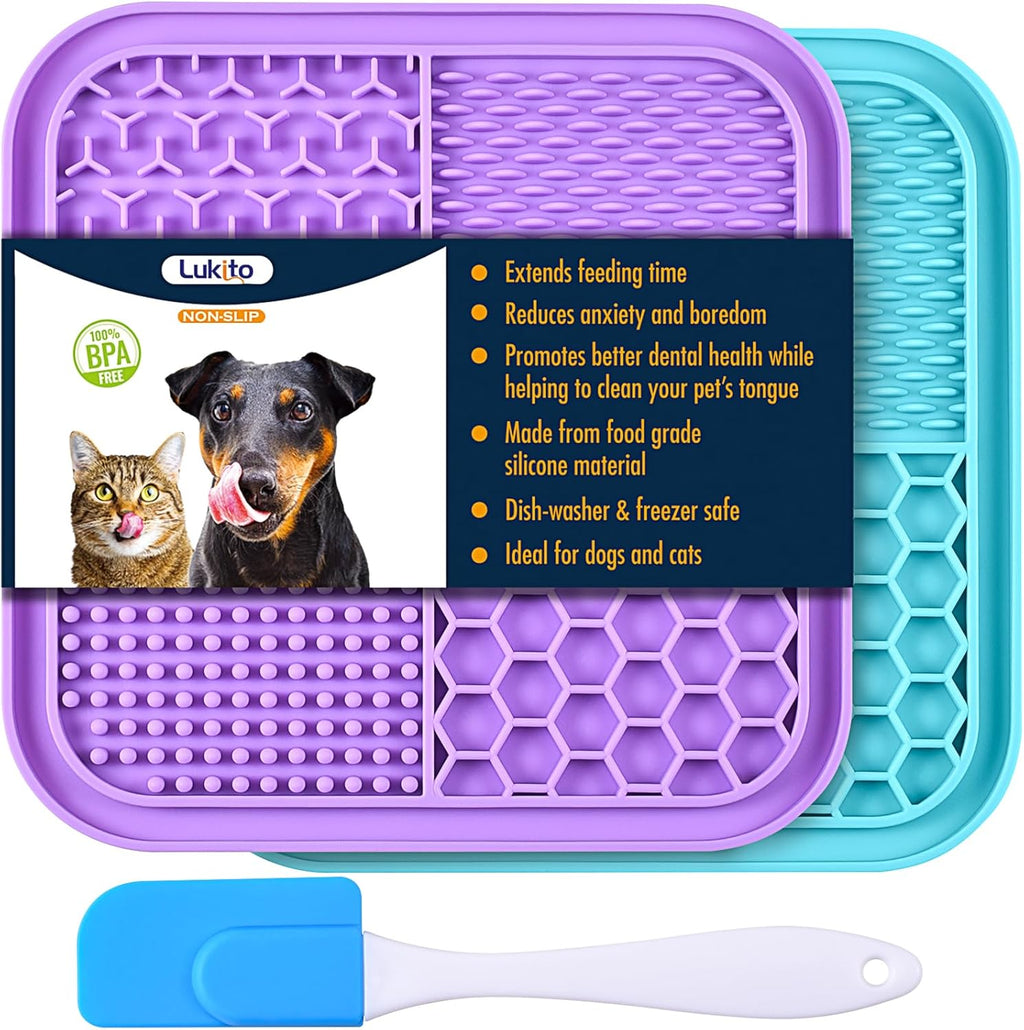 Calming Silicone Pet Lick Mat | Slow Feeder & Bath Distraction with Suction Cups