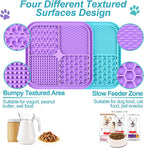 Pet Lick Mat Slow Feeder – Calming Silicone Bath Distraction Mat with Suction Cups
