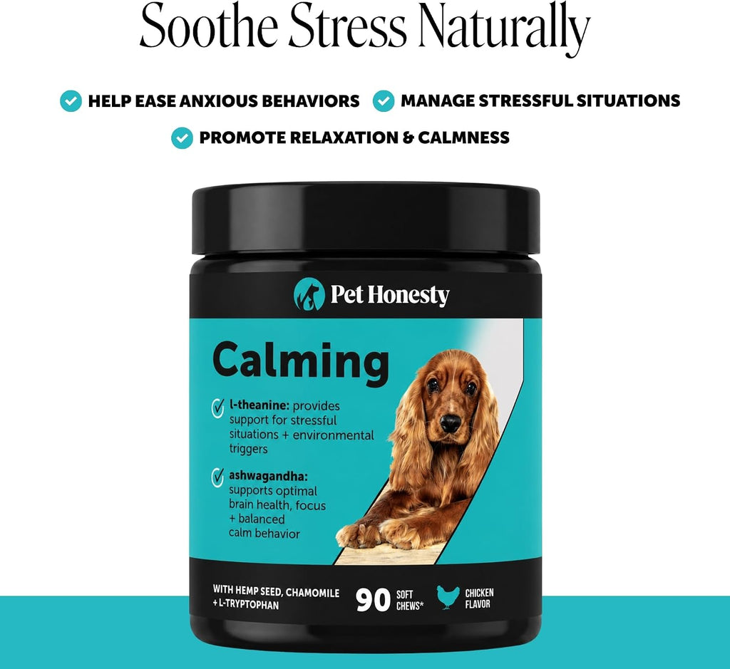 Pet Honesty Calming Chews for Dogs — 90 Soft Chews