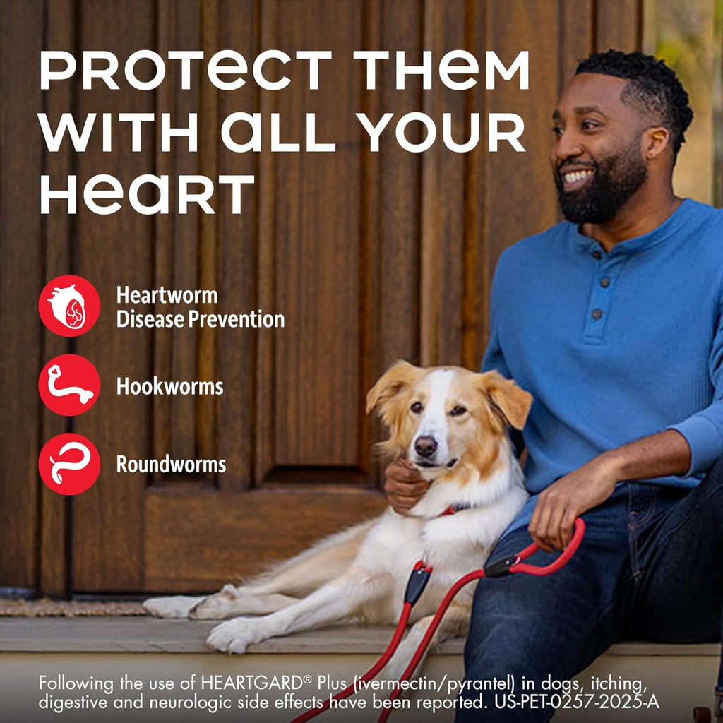 Heartgard Plus Chewables for Dogs (ivermectin/pyrantel) – 0-25 lbs