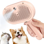 3-in-1 Steam Pet Hair Remover and Deshedding Grooming Brush for Dogs and Cats