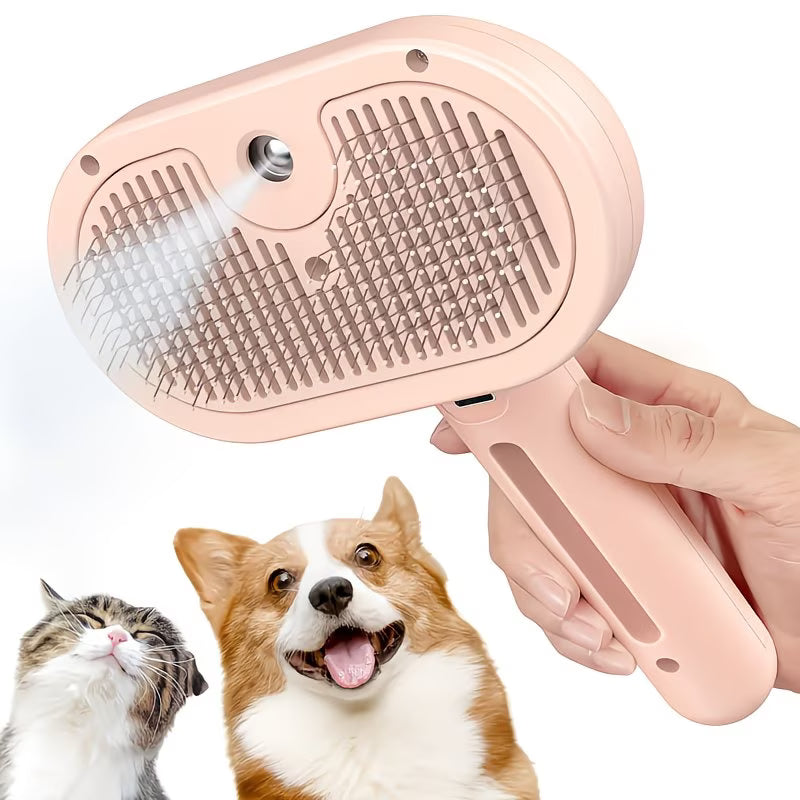 3-in-1 Steam Pet Hair Remover & Anti-Shedding Grooming Brush