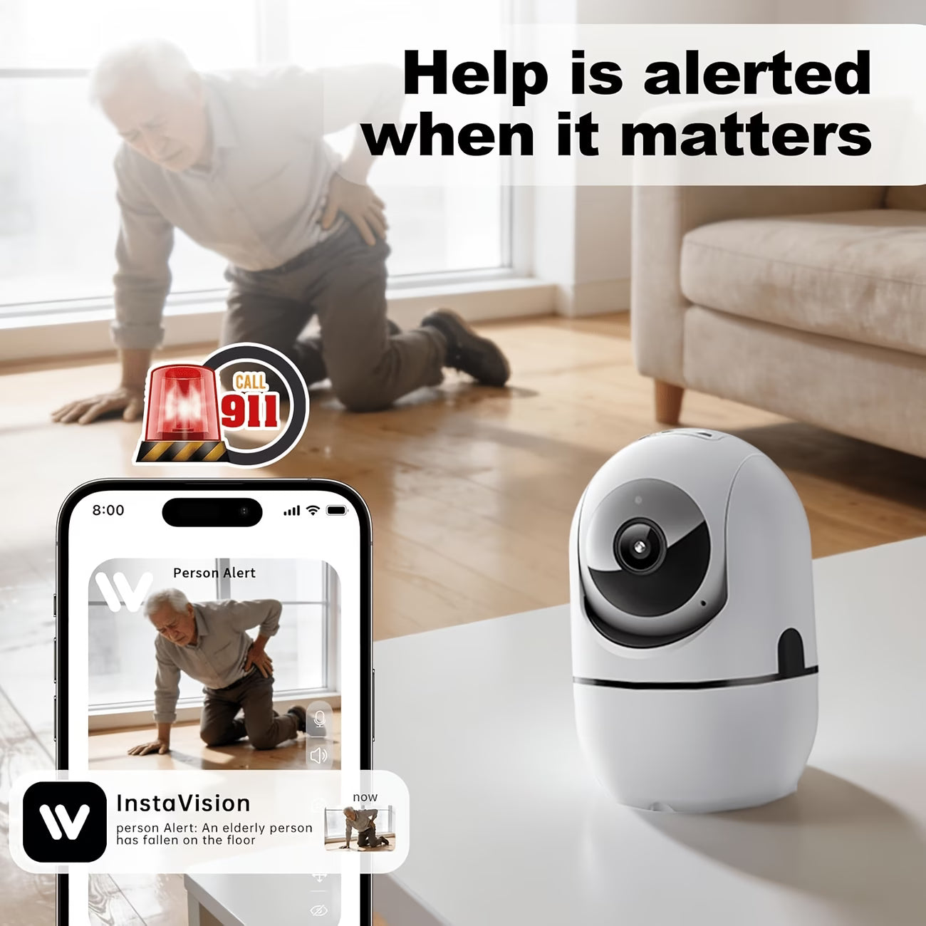 360° Smart Pet Camera 4MP HD Night Vision Two-Way Audio