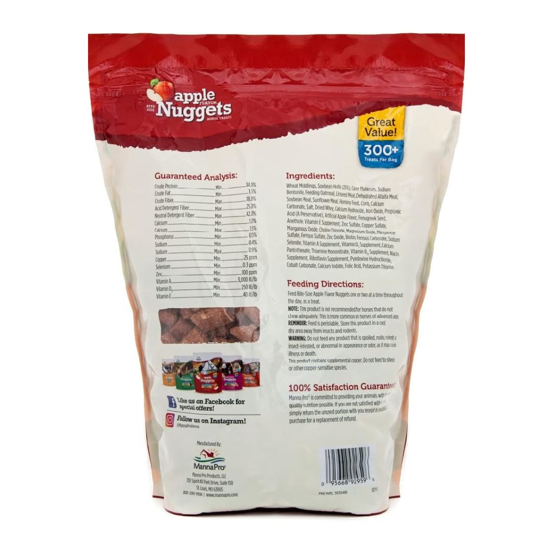 Manna Pro Apple Bite Size Nuggets Horse Treats 4 lb – photo 2