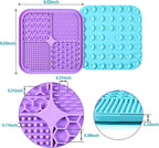 Pet Lick Mat Slow Feeder – Calming Silicone Bath Distraction Mat with Suction Cups