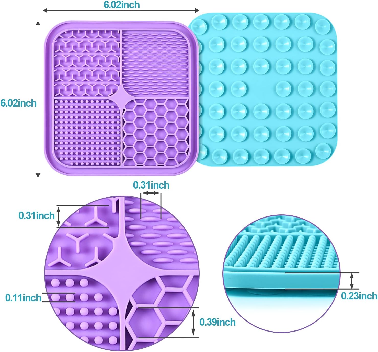 Calming Silicone Pet Lick Mat | Slow Feeder & Bath Distraction with Suction Cups