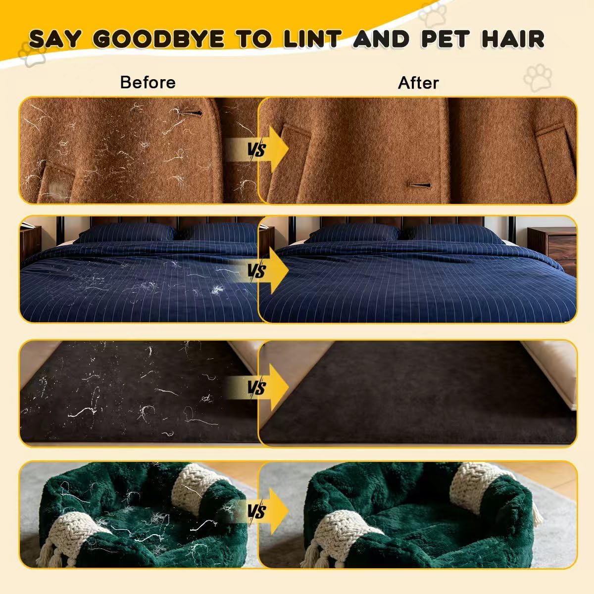 Double-Sided Pet Grooming & Hair Removal Glove | Deshedding Massage Tool for Dogs & Cats