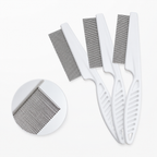 Flea Comb for Dogs & Cats - Stainless Steel Grooming Comb 2pk