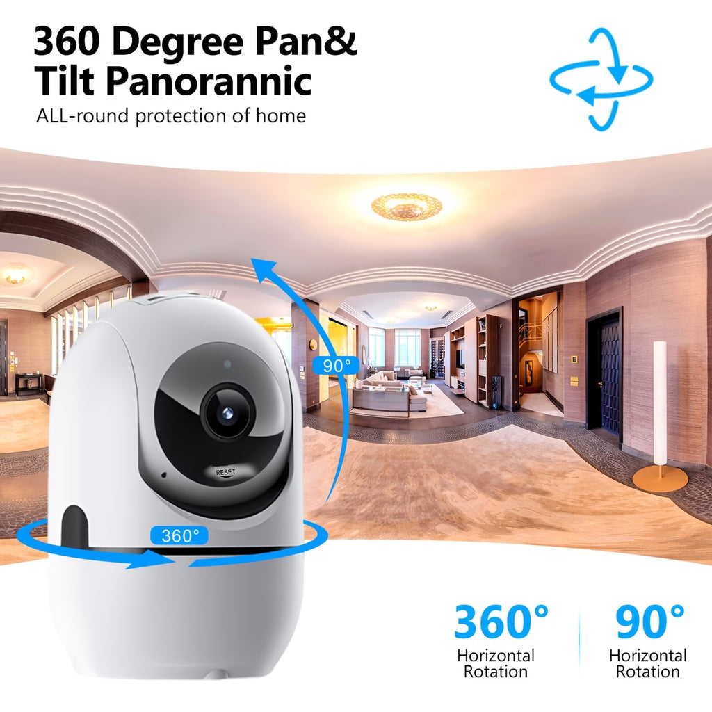 360° Smart Pet Camera 4MP HD Night Vision Two-Way Audio