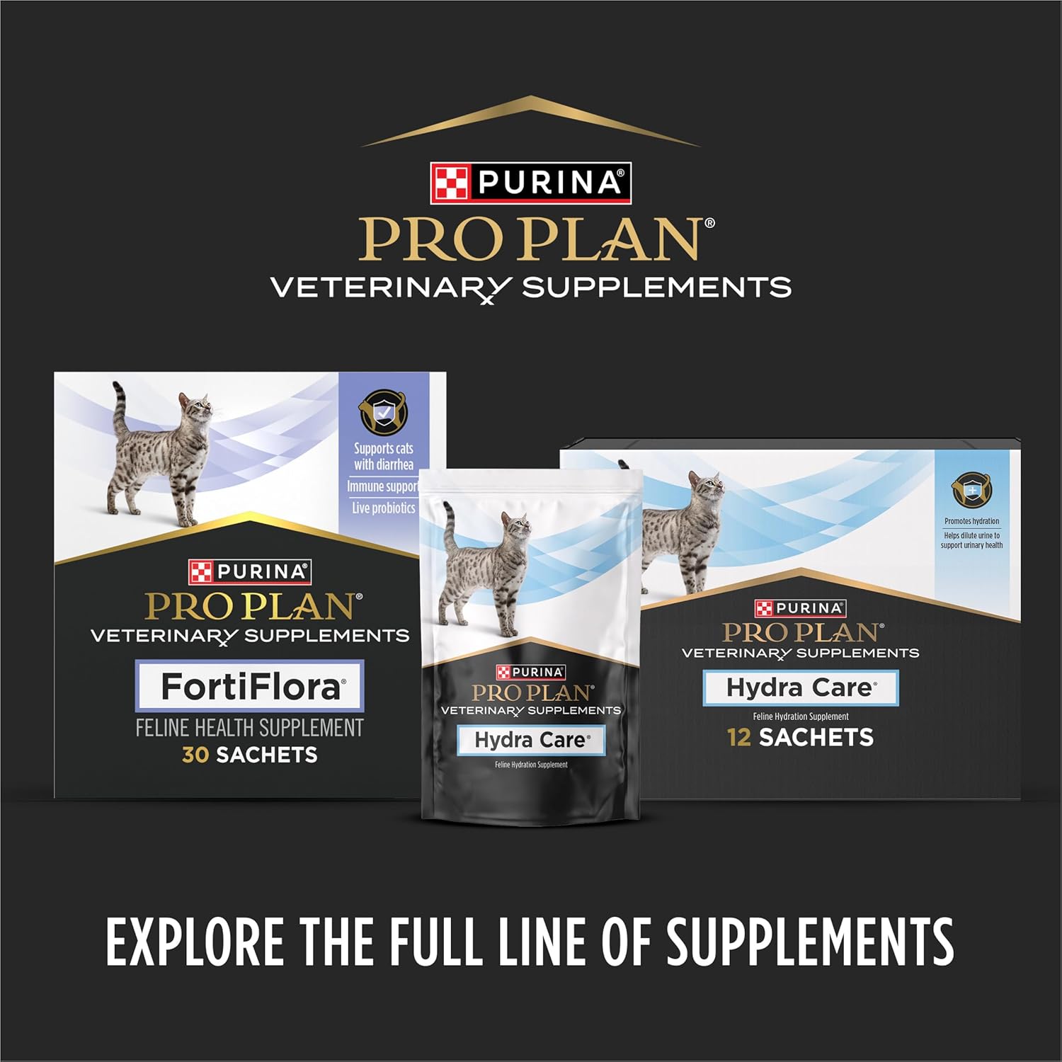Purina Pro Plan FortiFlora Cat Probiotic Supplement | Veterinary Diet Digestive Support Powder | 30 Sachets