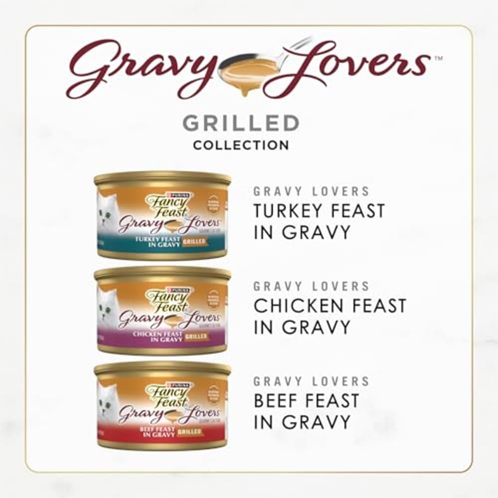 Fancy Feast Gravy Lovers Wet Cat Food Variety – 30 Cans