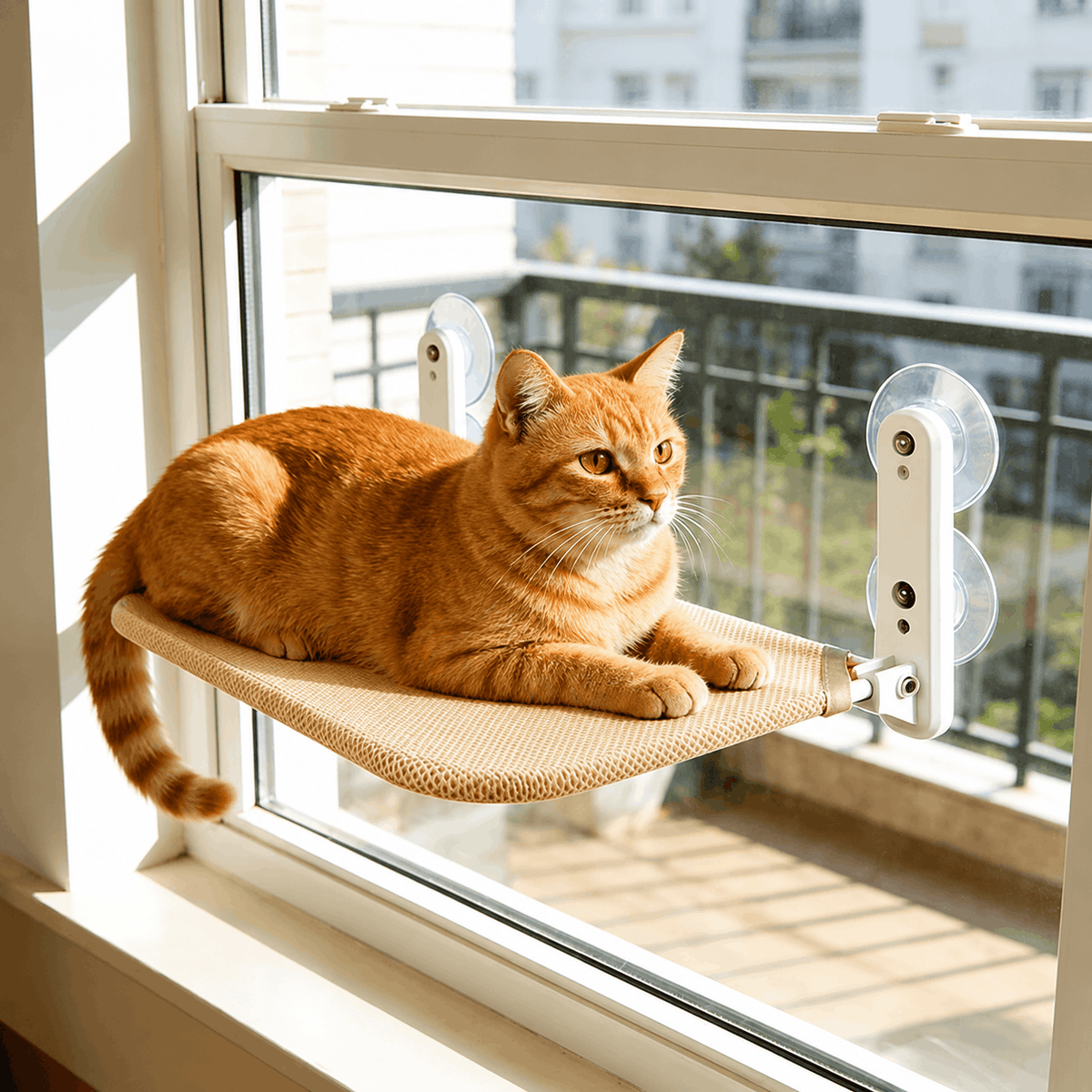 Cat Window Perch Suction Cup – No-Drill Cat Window Hammock Seat Bed – photo 7