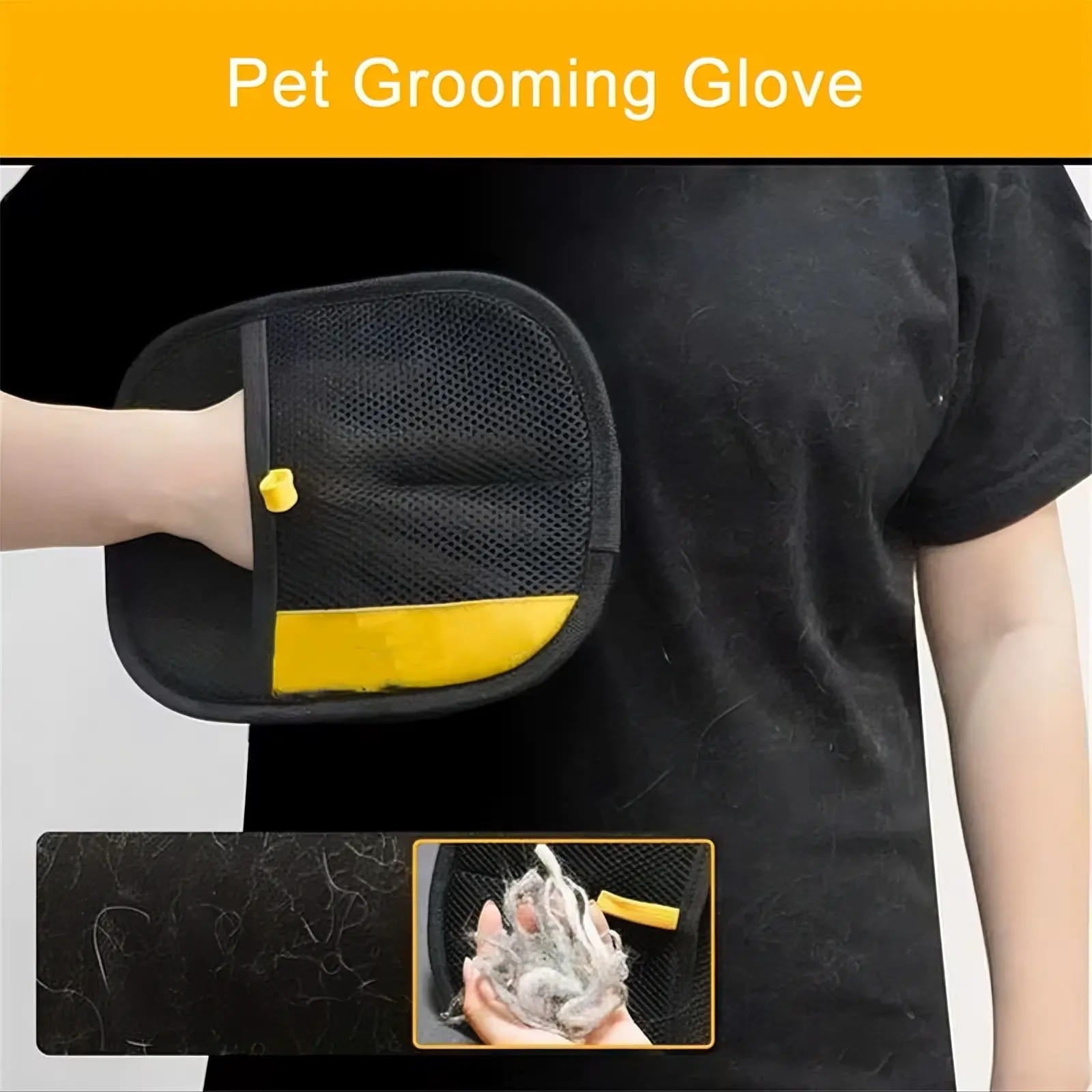 Double-Sided Pet Grooming & Hair Removal Glove | Deshedding Massage Tool for Dogs & Cats