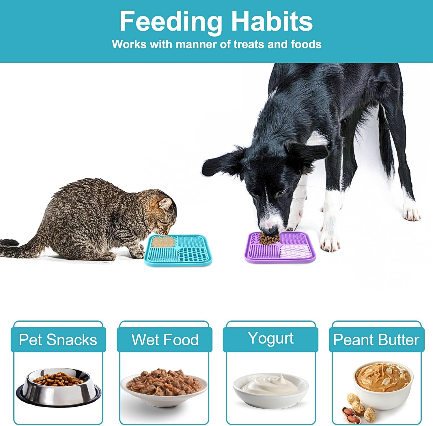 Calming Silicone Pet Lick Mat | Slow Feeder & Bath Distraction with Suction Cups