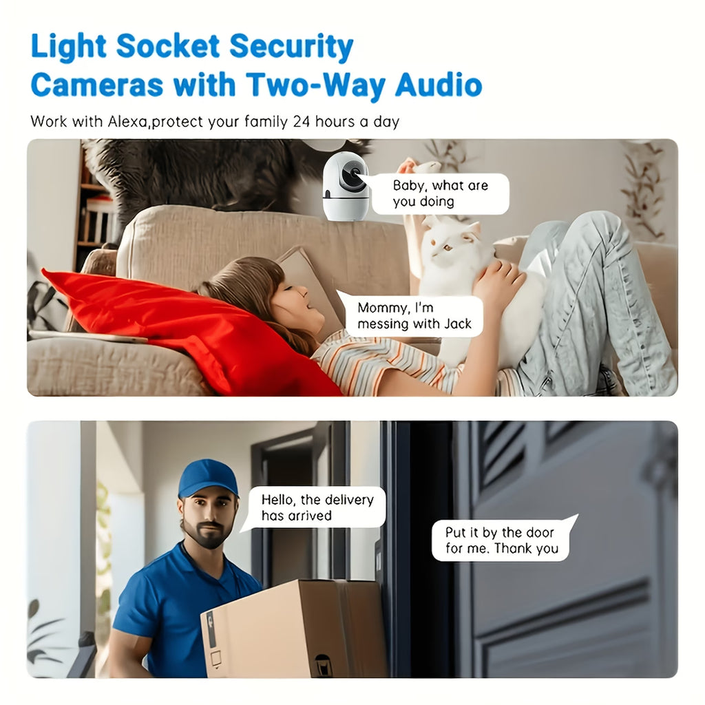 360° Smart Pet Camera 4MP HD Night Vision Two-Way Audio