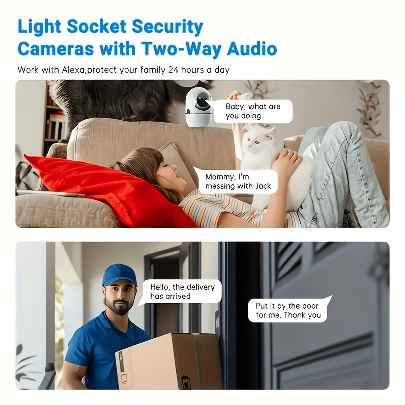 360° Smart Pet Camera 4MP HD Night Vision Two-Way Audio