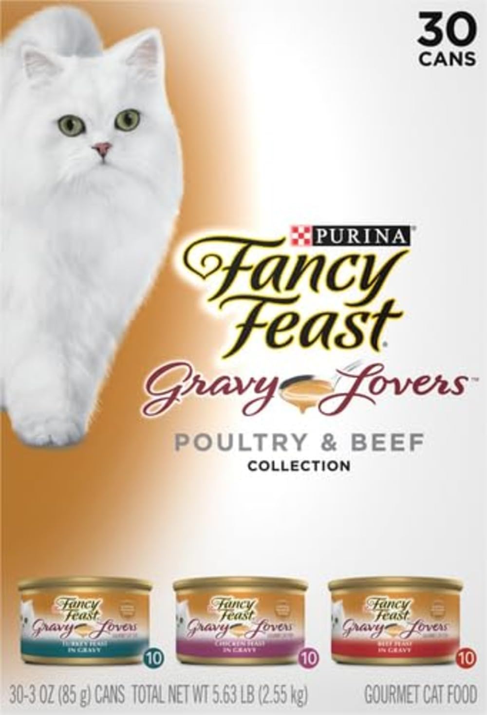 Fancy Feast Gravy Lovers Wet Cat Food Variety – 30 Cans