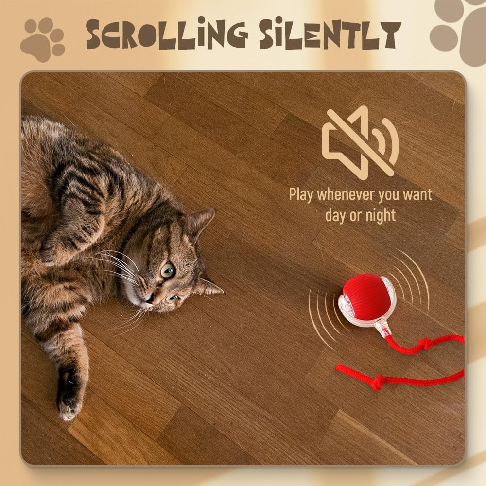 360° Smart Interactive Self-Rolling Pet Ball | Automatic Toy for Dogs & Cats