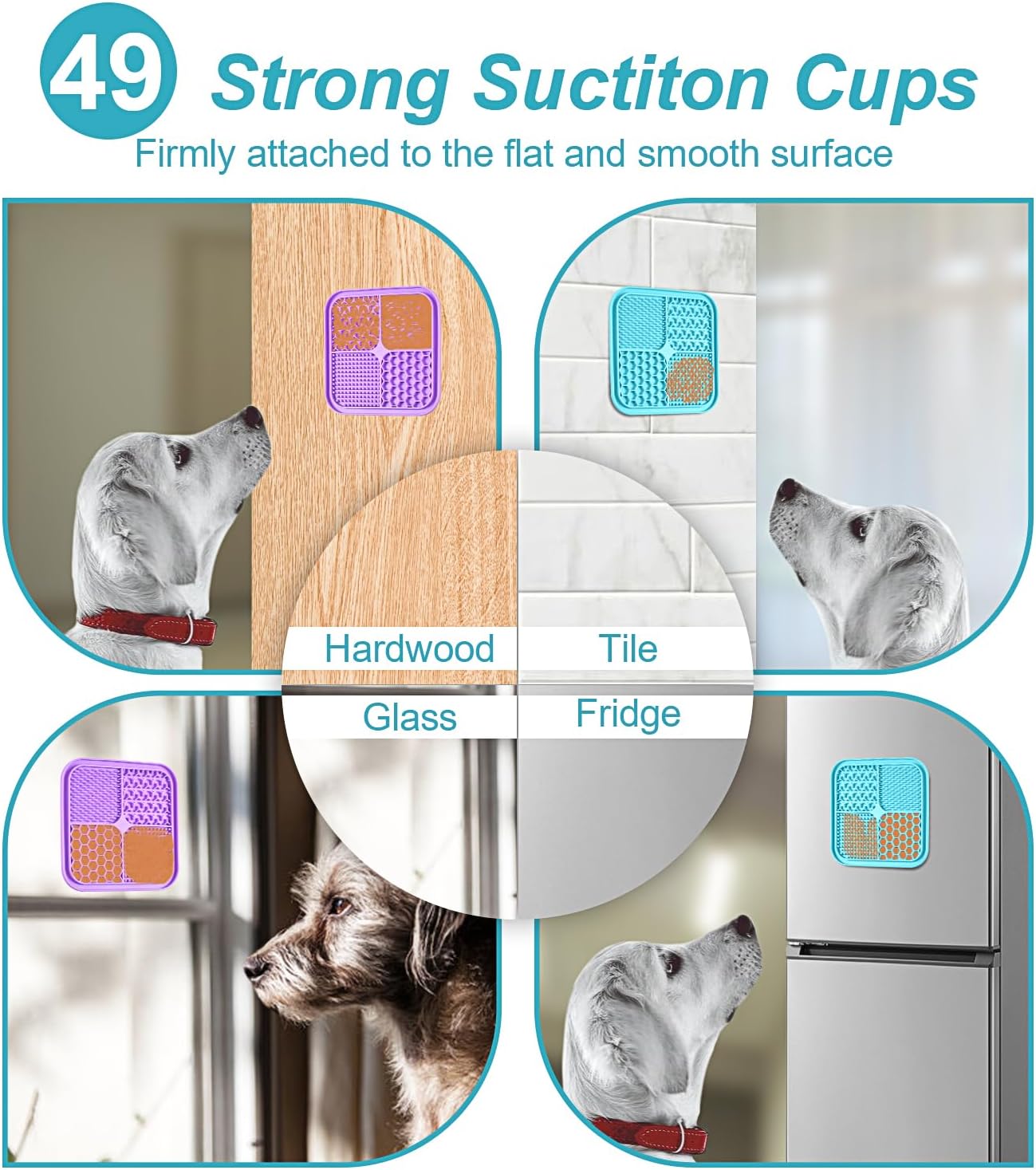 Calming Silicone Pet Lick Mat | Slow Feeder & Bath Distraction with Suction Cups