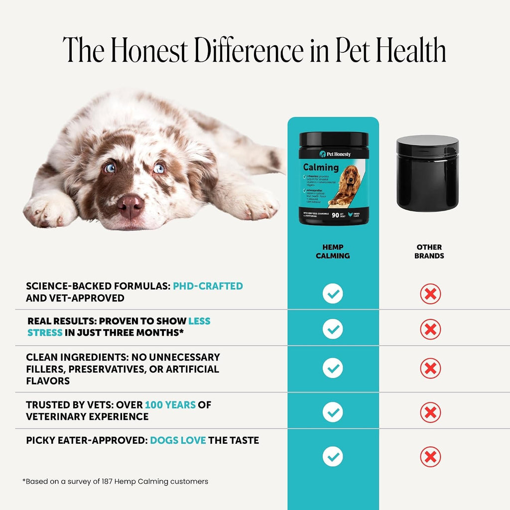Pet Honesty Calming Chews for Dogs — 90 Soft Chews