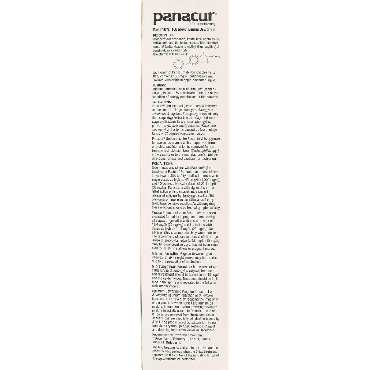 Panacur Equine Dewormer Paste 10 Percent Fenbendazole – Apple Cinnamon 3 Pack – photo 6