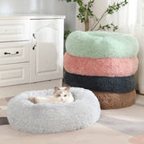 Donut Cat Bed – Calming Plush Round Cat Bed for Indoor Cats All Seasons – photo 7