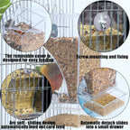 Automatic Bird Feeder Toy – Transparent Acrylic Food Container for Parrots and Cage Birds