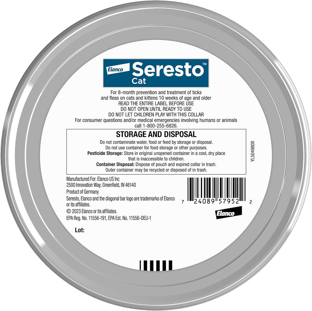 Seresto Cat Flea & Tick Collar – 8 Months Protection