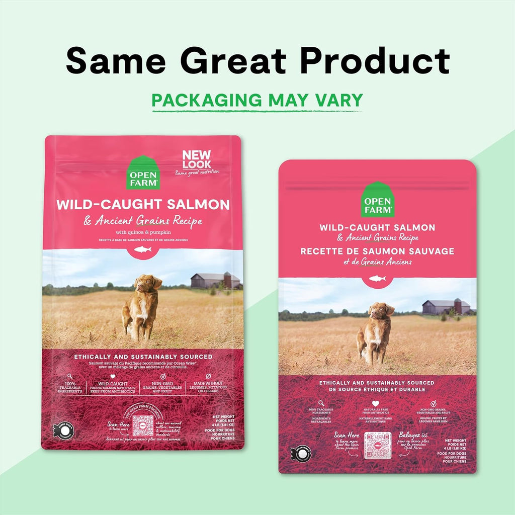 Open Farm Wild-Caught Salmon & Ancient Grains Dry Dog Food, 22 lb