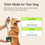 Wuffes Hip & Joint Chews for Dogs, 60ct - Glucosamine, Chondroitin & MSM - Pork Liver Flavor