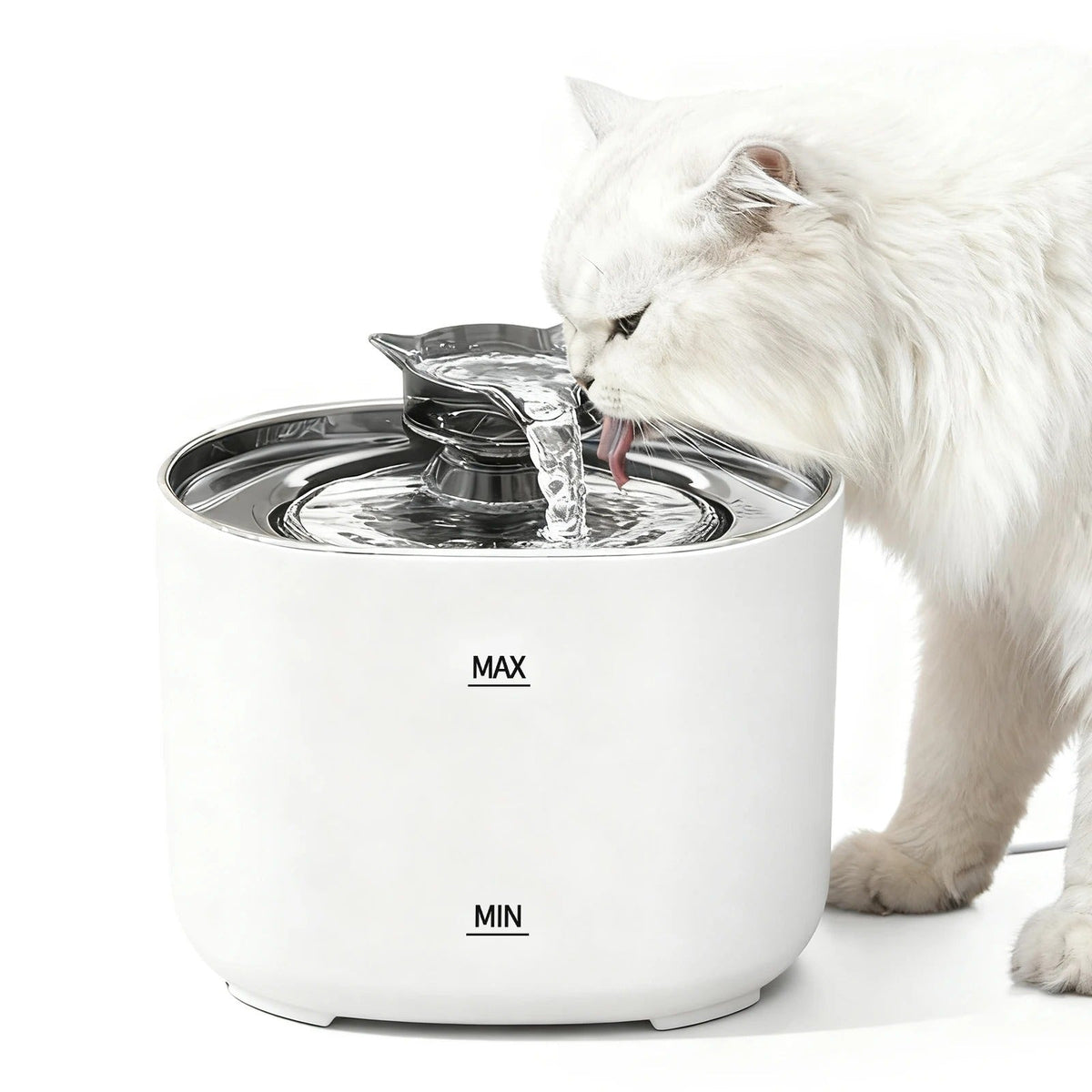 White 2.2L cat water fountain
